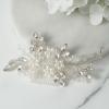 imageSWEETV Wedding Hair Comb Pearl Bride Hair Pins Flower Hair Piece Rhinestone Bridal Hair Accessories for Women and GirlsSliver04