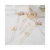 imageSWEETV Bridal Wedding Hair Accessories Set of 7 Pearl Wedding Hair Comb Rhinestone HairPins Leaf HairPieces Elegant Bridal Headpieces Accessories for Brides Bridesmaids Women GirlsSetA