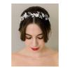 imageSWEETV Handmade Bridal Headband Flower Wedding Hair Accessories for Brides Hair Pieces Gold Flower Girl HeadpiecesSilver