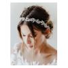 imageSWEETV Leaf Wedding Headpieces for Bride Flower Girl Gold Bridal Headband with Rhinestones Women Handmade Hair AccessoriesSilver