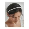 imageSWEETV Pearl Bridal Headband Handmade Wedding Headbands for Women Silver Rhinestone Hair Band Bridal Headpieces for Wedding Hair Jewelry AccessoriesSilver