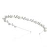 imageSWEETV Pearl Silver Bridal HeadbandSingle Hair Band Tiara Flower Wedding Headpiece Jewelry Bridal Hair Accessoires for WomenSilverSingle Band