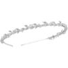 imageSWEETV Rhinestone Bridal Headband Silver Crystal Tiara for Women Pearl Wedding Headpieces for Bride Hair Accessories for Prom Birthday Party