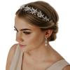 imageSWEETV Silver Rhinestone Wedding Headband Tiara Crystal Headpiece Bridal Hair Accessories for Bride WomenSilver