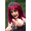 imageSWEETV Gothic Red Tiaras and Crowns for Women Wedding Tiara for Bride Crystal Princess Tiara Ruby Queen Crown Costume Party Hair Accessories for Brithday Prom HalloweenBlack