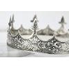 imageSWEETV King Crown for Men  Royal Mens Crown Prince Tiara for Wedding Birthday Prom Party Halloween Decorations AlexanderAntique Silver