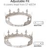 imageSWEETV King Crown for Men  Royal Mens Crown Prince Tiara for Wedding Birthday Prom Party Halloween Decorations AlexanderAntique Silver