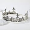 imageSWEETV King Crown for Men  Royal Mens Crown Prince Tiara for Wedding Birthday Prom Party Halloween Decorations AlexanderAntique Silver