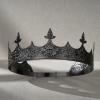 imageSWEETV King Crown for Men  Royal Mens Crown Prince Tiara for Wedding Birthday Prom Party Halloween Decorations AlexanderBlack