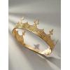 imageSWEETV King Crown for Men  Royal Mens Crown Prince Tiara for Wedding Birthday Prom Party Halloween Decorations AlexanderGold