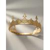 imageSWEETV King Crown for Men  Royal Mens Crown Prince Tiara for Wedding Birthday Prom Party Halloween Decorations AlexanderGold