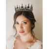 imageSWEETV Royal Queen Crown Wedding Tiara for Bride Rhinestone Tiaras and Crowns for Women Costume Headpiece for Birthday Cosplay Party CelebrationBlack2Black