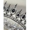 imageSWEETV Royal Queen Crown Wedding Tiara for Bride Rhinestone Tiaras and Crowns for Women Costume Headpiece for Birthday Cosplay Party CelebrationBlack2Black
