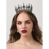 imageSWEETV Royal Queen Crown Wedding Tiara for Bride Rhinestone Tiaras and Crowns for Women Costume Headpiece for Birthday Cosplay Party CelebrationBlack2Black
