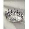 imageSWEETV Royal Queen Crown Wedding Tiara for Bride Rhinestone Tiaras and Crowns for Women Costume Headpiece for Birthday Cosplay Party CelebrationBlack2Black