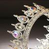 imageSWEETV Royal Queen Crown Wedding Tiara for Bride Rhinestone Tiaras and Crowns for Women Costume Headpiece for Birthday Cosplay Party CelebrationBlack3MulticoloredSilver