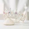 imageSWEETV Royal Queen Crown Wedding Tiara for Bride Rhinestone Tiaras and Crowns for Women Costume Headpiece for Birthday Cosplay Party CelebrationBlack3MulticoloredSilver