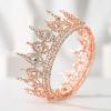 imageSWEETV Royal Queen Crown Wedding Tiara for Bride Rhinestone Tiaras and Crowns for Women Costume Headpiece for Birthday Cosplay Party CelebrationBlack4Rose Gold