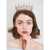 imageSWEETV Royal Queen Crown Wedding Tiara for Bride Rhinestone Tiaras and Crowns for Women Costume Headpiece for Birthday Cosplay Party CelebrationBlack4Rose Gold