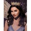 imageSWEETV Royal Queen Crown Wedding Tiara for Bride Rhinestone Tiaras and Crowns for Women Costume Headpiece for Birthday Cosplay Party CelebrationBlack6Gold