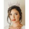 imageSWEETV Royal Queen Crown Wedding Tiara for Bride Rhinestone Tiaras and Crowns for Women Costume Headpiece for Birthday Cosplay Party CelebrationBlack7Silver