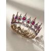 imageSWEETV Royal Queen Crown Wedding Tiara for Bride Rhinestone Tiaras and Crowns for Women Costume Headpiece for Birthday Cosplay Party CelebrationBlackHot Pink