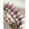 imageSWEETV Royal Queen Crown Wedding Tiara for Bride Rhinestone Tiaras and Crowns for Women Costume Headpiece for Birthday Cosplay Party CelebrationBlackHot Pink