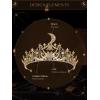 imageSWEETV Tarot Tiara Crown Queen Crowns for Women Princess Tiara Diadem for Halloween Costume Cosplay PartyII The High Priestess