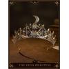 imageSWEETV Tarot Tiara Crown Queen Crowns for Women Princess Tiara Diadem for Halloween Costume Cosplay PartyII The High Priestess