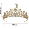 imageSWEETV Tarot Tiara Crown Queen Crowns for Women Princess Tiara Diadem for Halloween Costume Cosplay PartyII The High Priestess