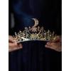 imageSWEETV Tarot Tiara Crown Queen Crowns for Women Princess Tiara Diadem for Halloween Costume Cosplay PartyII The High Priestess