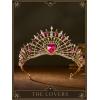 imageSWEETV Tarot Tiara Crown Queen Crowns for Women Princess Tiara Diadem for Halloween Costume Cosplay PartyThe Lovers