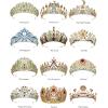 imageSWEETV Tarot Tiara Crown Queen Crowns for Women Princess Tiara Diadem for Halloween Costume Cosplay PartyXII The Hanged Man