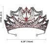 imageSWEETV Tarot Tiara Crown Queen Crowns for Women Princess Tiara Diadem for Halloween Costume Cosplay PartyXv the Devil