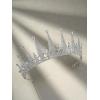 imageSWEETV Tiaras and Crowns for Women Crystal Wedding Tiara for Bride Metal Silver Crown Costume Party Accessories for Birthday Halloween Prom01Silver