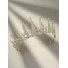 imageSWEETV Tiaras and Crowns for Women Crystal Wedding Tiara for Bride Metal Silver Crown Costume Party Accessories for Birthday Halloween Prom02Gold