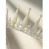 imageSWEETV Tiaras and Crowns for Women Crystal Wedding Tiara for Bride Metal Silver Crown Costume Party Accessories for Birthday Halloween Prom02Gold