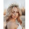 imageSWEETV Tiaras and Crowns for Women Crystal Wedding Tiara for Bride Metal Silver Crown Costume Party Accessories for Birthday Halloween Prom02Gold
