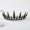 imageSWEETV Tiaras and Crowns for Women Crystal Wedding Tiara for Bride Metal Silver Crown Costume Party Accessories for Birthday Halloween PromBlack