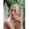 imageSWEETV Tiaras and Crowns for Women Wedding Tiara for Bride Rhinestone Queen Crown Crystal Costume Hair Accessories for Birthday Prom Quinceanera CelebrationGreen