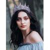 imageSWEETV Tiaras and Crowns for Women Wedding Tiara for Bride Rhinestone Queen Crown Crystal Costume Hair Accessories for Birthday Prom Quinceanera CelebrationPurple Aurora Borealis