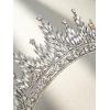 imageSWEETV Tiaras and Crowns for Women Wedding Tiara for Bride Rhinestone Queen Crown Crystal Costume Hair Accessories for Birthday Prom Quinceanera CelebrationOld Gold