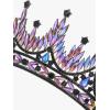imageSWEETV Tiaras and Crowns for Women Wedding Tiara for Bride Rhinestone Queen Crown Crystal Costume Hair Accessories for Birthday Prom Quinceanera CelebrationBlack Iridescent