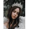 imageSWEETV Tiaras and Crowns for Women Wedding Tiara for Bride Rhinestone Queen Crown Crystal Costume Hair Accessories for Birthday Prom Quinceanera Celebration03silver