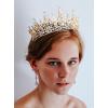 imageSWEETV Tiaras and Crowns for Women Wedding Tiara for Bride Rhinestone Queen Crown Crystal Costume Hair Accessories for Birthday Prom Quinceanera CelebrationGold