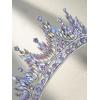 imageSWEETV Tiaras and Crowns for Women Wedding Tiara for Bride Rhinestone Queen Crown Crystal Costume Hair Accessories for Birthday Prom Quinceanera CelebrationPurple Aurora Borealis