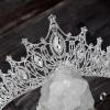 imageSWEETV Vintage Tiaras and Crowns for Women Queen Crown Costume Headpiece for Halloween Quinceanera Pageant Prom02 Silver