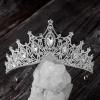 imageSWEETV Vintage Tiaras and Crowns for Women Queen Crown Costume Headpiece for Halloween Quinceanera Pageant Prom02 Silver
