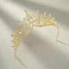 imageSWEETV Vintage Tiaras and Crowns for Women Queen Crown Costume Headpiece for Halloween Quinceanera Pageant PromGold