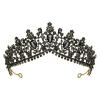 imageSWEETV Gothic Red Tiaras and Crowns for Women Wedding Tiara for Bride Crystal Princess Tiara Ruby Queen Crown Costume Party Hair Accessories for Brithday Prom HalloweenBlack